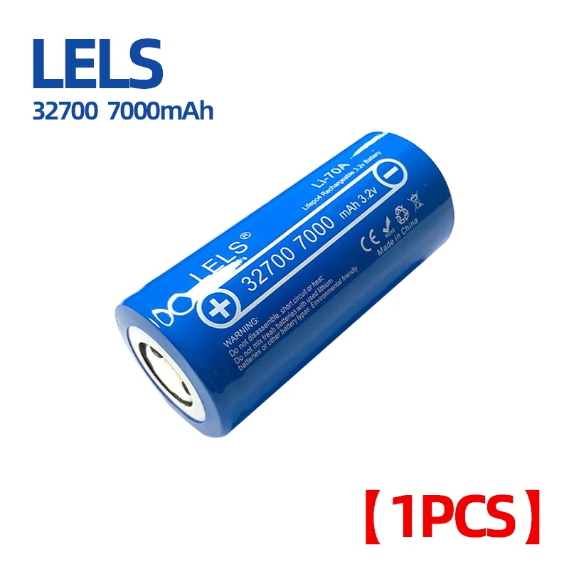 LELS Lii 70.A 3.2 V LiFePO4 32700 Baterija 7000mAh Nepārtraukta Novadīšana Maksimālais 55A Augstas jaudas akumulators