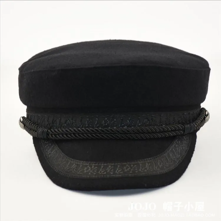 Liela izmēra, tumši klp maza vadītājs dzīvoklis cepure jūtama armijas cepure liels kaulu vīriešiem vilna plus izmēru, militārās cepures 52-55cm 55-57cm 58-60cm 60-63cm