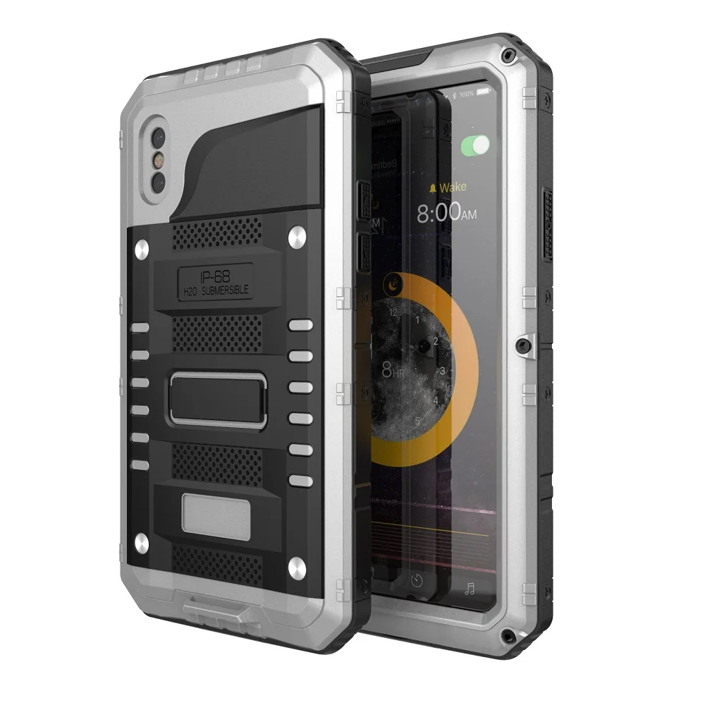 Lieljaudas Anti Šoka IP68 Metāla Niršanas Ūdensizturīgs Tālrunis Lietā Par iPhone X XS XR XS MAX 8 7 6 6S Plus 5 5S SE Dzīvības Aizsardzību