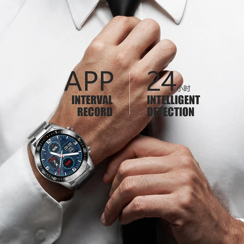 LIGE Smart Skatīties Vīrieši smartwatch IZRAISĪJA Pilna skārienekrāna Android, iOS Sirdsdarbības Ātrums, asinsspiediens IP68 Ūdensnecaurlaidīga Fitnesa Skatīties