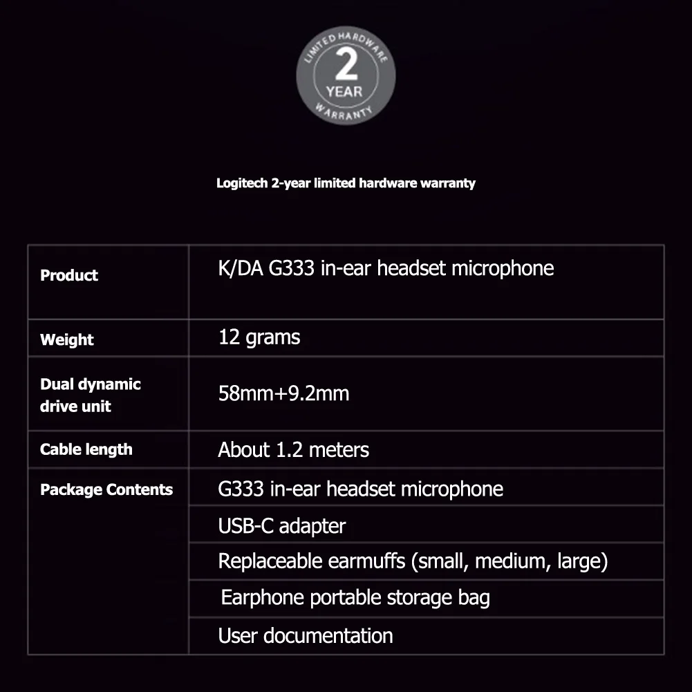Logitech G333 3.5 mm KDA Limited Edition Auss Spēļu Austiņas ar Mikrofonu, USB, lai Portatīvo DATORU Spēļu LOL K/DA Austiņas