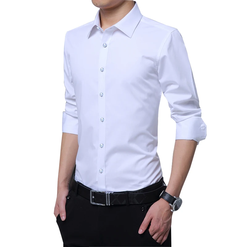 LUX ANGNER 2020. gadam Jauniem Vīriešiem Kleita Krekli Zīmolu Apģērbu Modes Sociālā Gadījuma Krekls Vīriešu Slim Fit Ilgtermiņa Piedurknēm Biznesa Krekls 4Xl 5XL