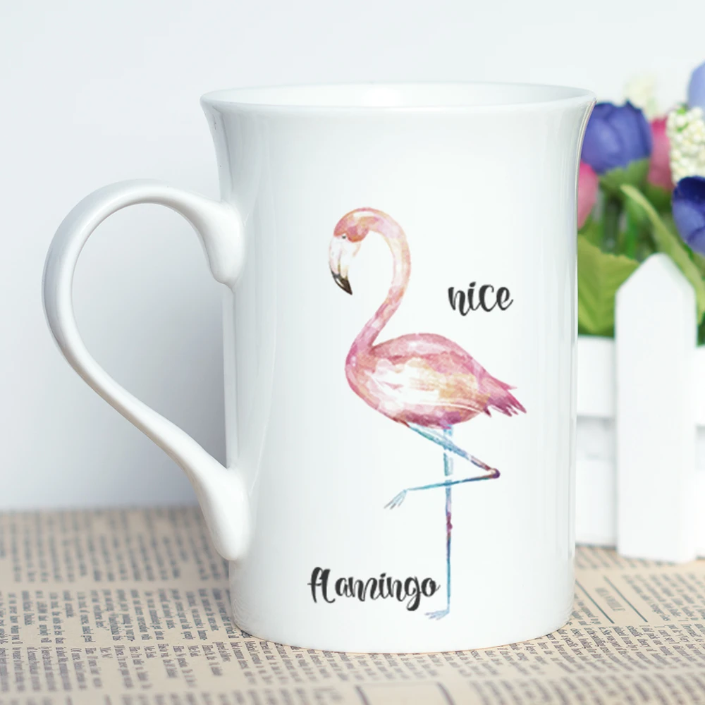 MAYREY 2018 Jaunu Artwrok Flamingo Keramikas Krūze Tējas Krūze 11oz Klasiskās Kafijas Tasi ar Modes Flamingo Drukāšana