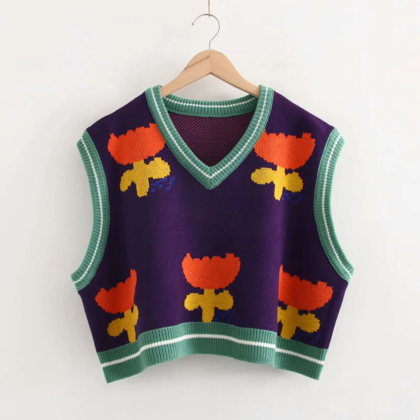 Meitenes Savienoti Džemperi, Vestes Sievietes, V-veida Kakla Gadījuma Vintage Džemperis Trikotāžas Džemperis Mīksto korejiešu stilā Vaļēju Tunika bez Piedurknēm Topi