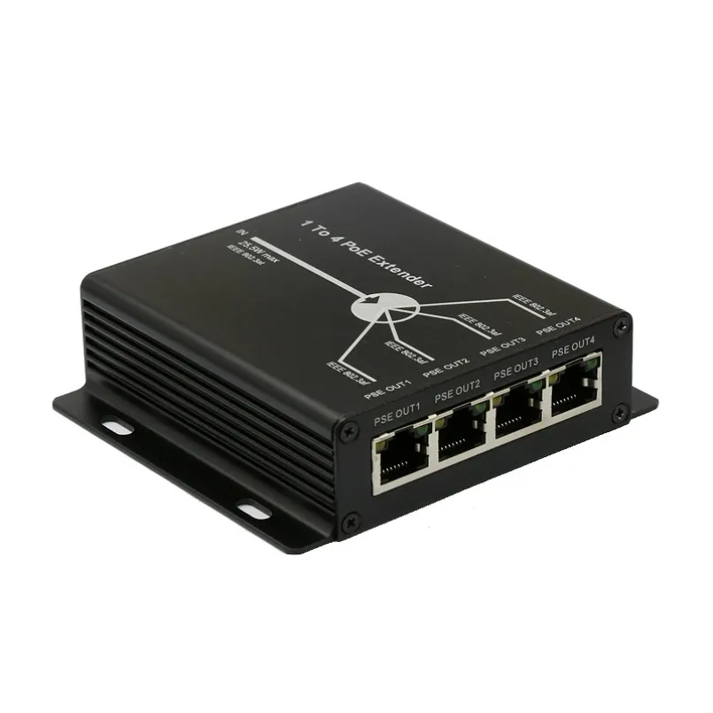 Mini POE Extender 10/100M 4 Porti 25.5 W Pagarināt 120 Metrus IEEE802.3af POE Tīkla Ierīcēm, Plug-and-Play