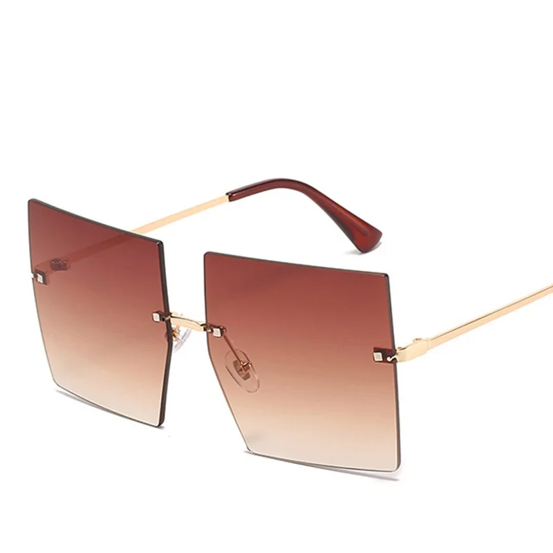 Modes Purpura bez apmales Saulesbrilles Sieviešu 2020. Gadam Luksusa Laukumā Dāmas, Saules Brilles Toņos Slīpums Vintage Zīmolu UV400 gafas de sol