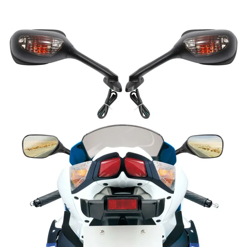 Motocikla Sānu Atpakaļskata Spoguļi LED Signālus Suzuki GSXR600 GSX-R 750 2006. -.GADAM GSXR1000 2005-2005 2006 2007 2008 2009