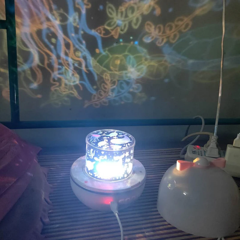 Mūsdienu Projektoru Zvaigžņu Nakts Apgaismojums Bērnu Lampas Guļamistabas Ziemassvētku Dāvanu Bērniem, Bērnu Istabas Gaismas USB Projekcijas Nakts Lampas