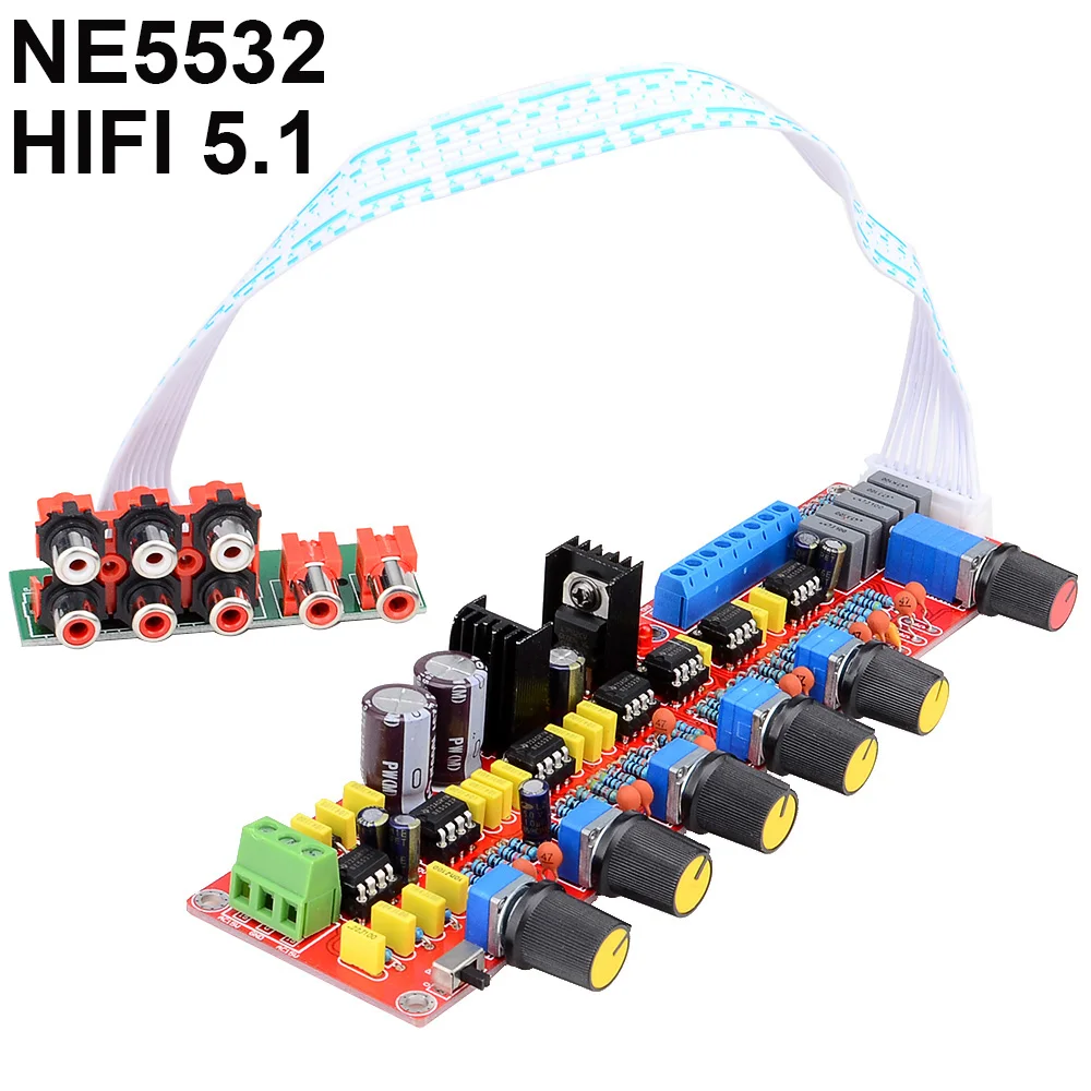NE5532 HIFI 5.1 Signālu Plate priekš pastiprinātāja Valdes Skaļuma regulēšanas Kontroles Panelis 5.1 Pastiprinātāju Valdes AC15V-0-15V Bezmaksas Piegāde 12003207
