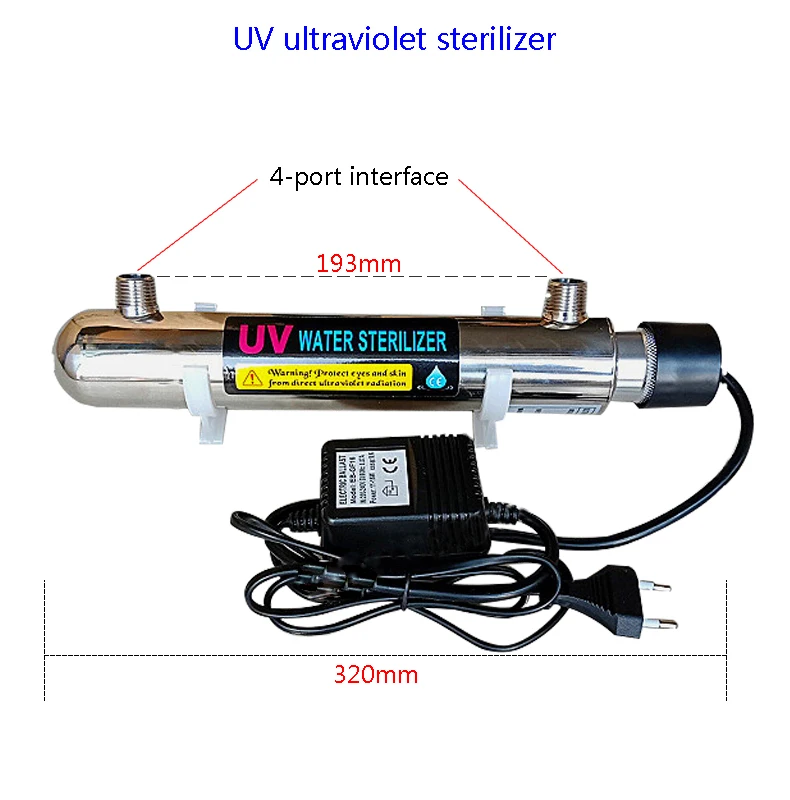 Nerūsējošā Tērauda UV Ūdens Sterilizer Ultravioletā lampa Lampas Tiešā Dzert Ūdeni, Dezinfekcijas Filtra Akvārija Zivju Tvertnes Attīrītājs
