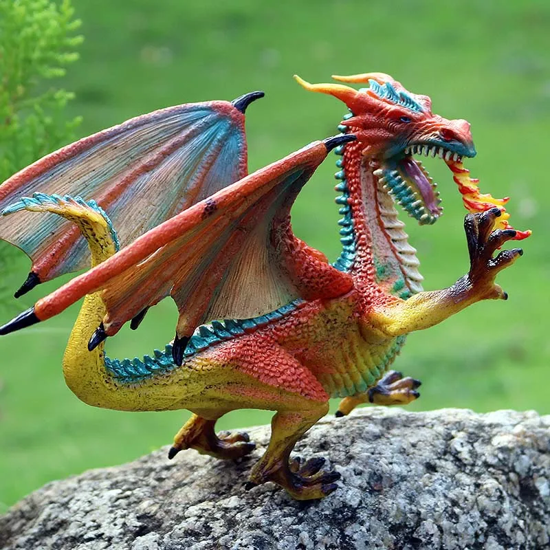 Oenux Sākotnējā Genuin Savage Peld Magic Dragon Dinozauri Darbības Rādītāji Ķīniešu Pūķis Dzīvniekiem Modelis PVC Vākšana Bērniem Rotaļlietas