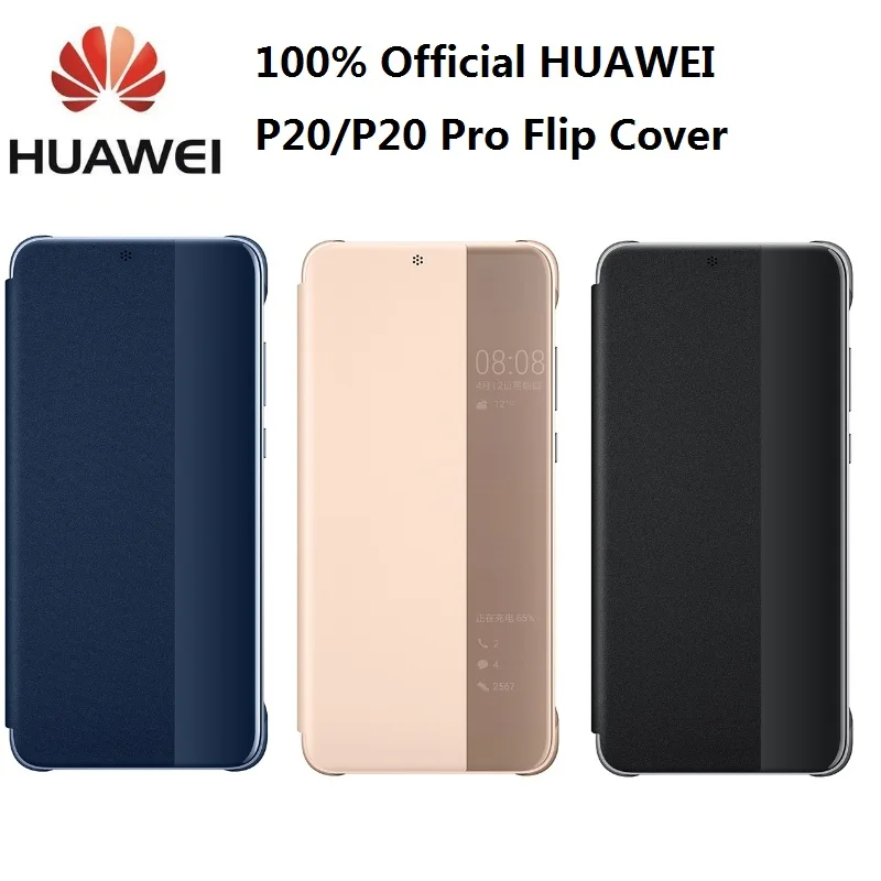 Oficiālā Sākotnējā Huawei P20 Pro Gadījumā Pamosties/Miega Apšuvuma, Spogulis, Logu Pārsegu, lai Huawei P20 Gadījumā Smart View Gadījumā