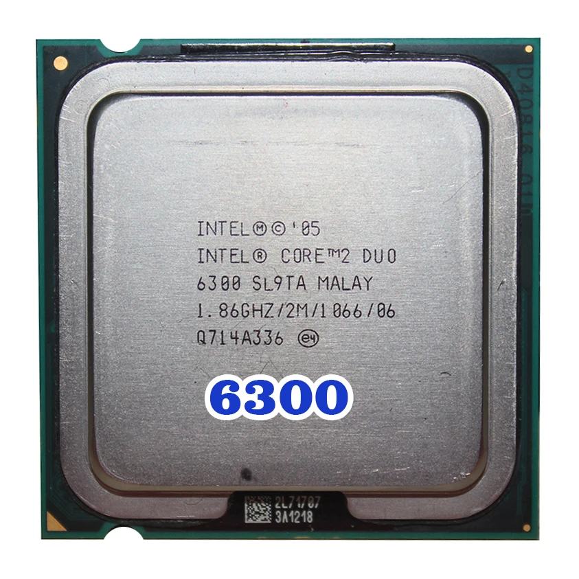 Oriģinālā INTEL Core 2 Duo E6300 CPU Procesors (1.86 Ghz/ 2M /1066GHz) 65W Socket 775
