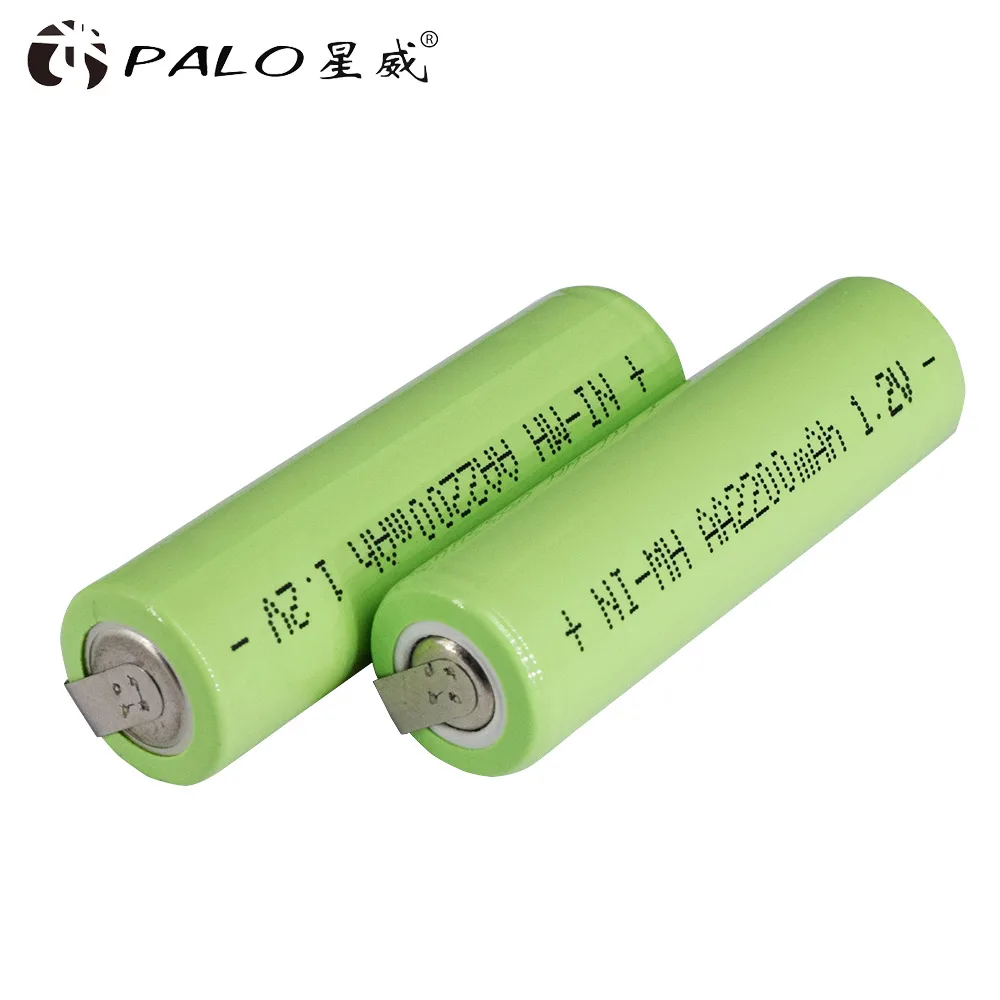PALO 1.2 V 2200mAh aa baterija Ni MH elektriskā zobu suka DiY rīku pack baterijas utt.