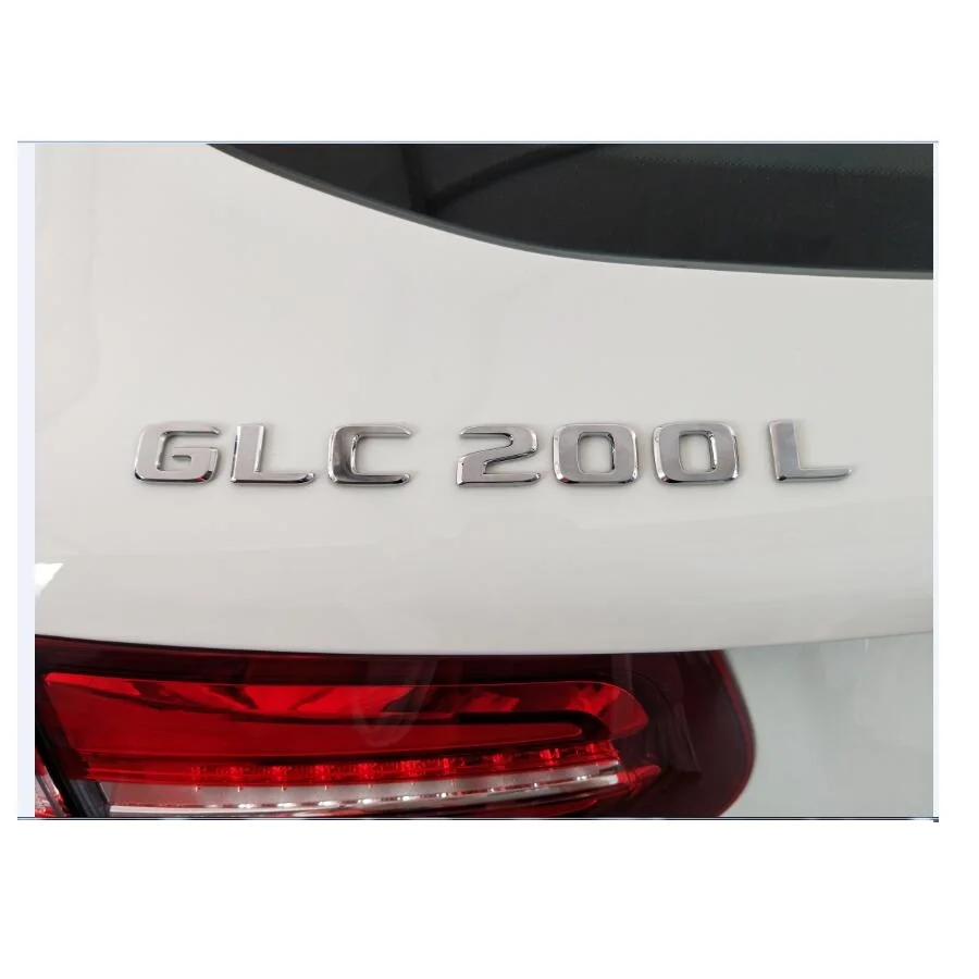 Par Mercedes Benz Chrome Vēstules GLC200 GLC220 GLC250 GLC260 GLC280 GLC300 GLC320 GLC200L GLC250L GLC260L Emblēmu 4MATIC Emblēmas