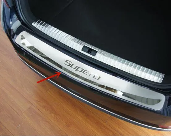 Par Skoda Superb 2012-2018 nerūsējošā tērauda automašīnas bagāžnieka sliekšņa aizsargs aizsargs anti-scratch aizsardzības auto piederumi
