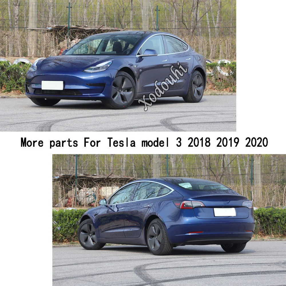 Par Tesla Model 3 Model3 2018 2019 2020 Auto Uzlīme Detektors Priekšējie Sānu Zaļumi Lapu Spārnu Ventilācijas Gaisa Izplūdes Lampas Melns Rāmis 2gab