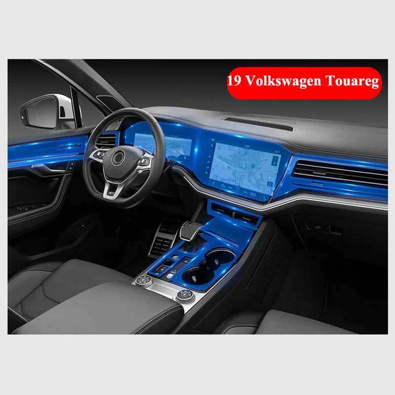 Par Volkswagen vw Touareg 2019 2020 TPU aizsargplēvi Paneļa Navigācijas Ekrāna Skrāpējumiem Izturīgs Pret pirkstu Nospiedumu Uzlīme