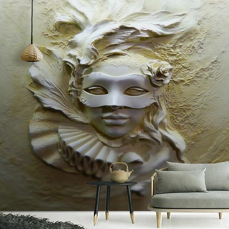 Pasūtījuma Sienas Tapetes 3D Stereoskopiskās Reljefs Slēpjas Skaistums Abstract Art Sienas Gleznojums, Dzīvojamā Istaba Ieejas Guļamistaba Tapetes