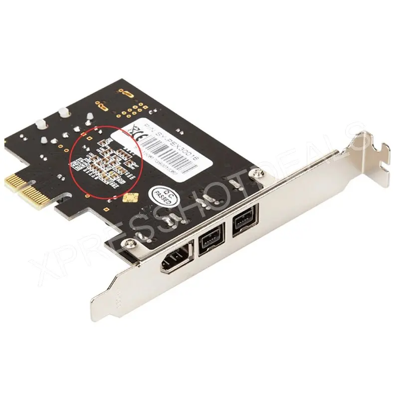PCIe PCI Express Firewire 800 1394 b/a (2B1A) Kontrolieris Kartes Adapteri, TI Chipset