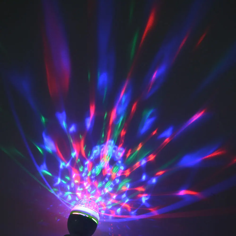 Pilns Krāsas E27 85-265V 110V, 220V RGB Auto Rotējošās Skatuves gaismas LED lampas, Ziemassvētku Atmosfēru LED Nakts gaismas Prožektoru Spuldzes