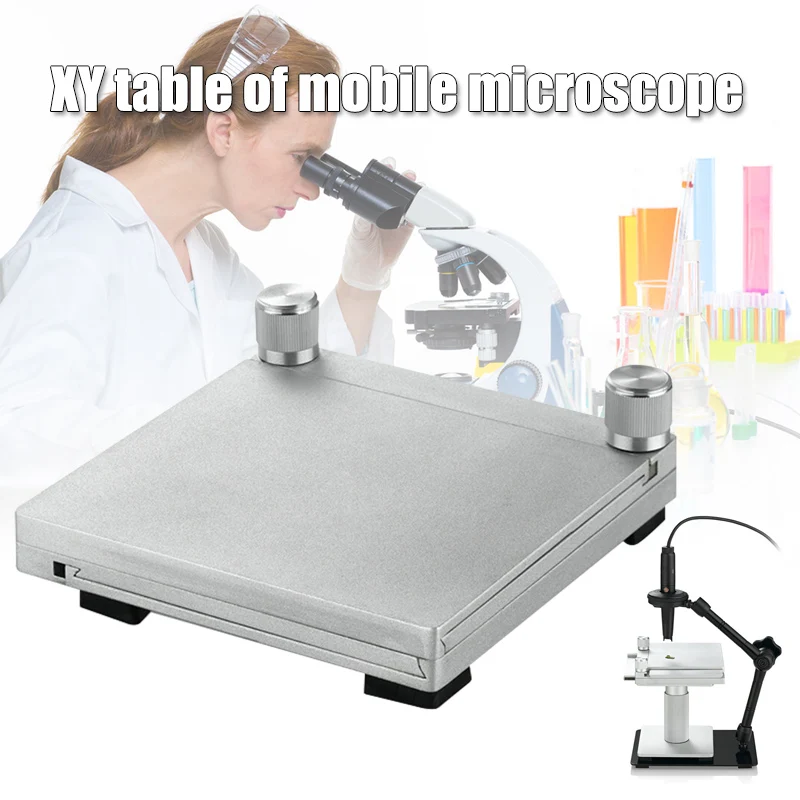 Portatīvo Mikroskopa Statīva Sakausējuma Regulēšana Digitālā Mikroskopa Turētājs Desktop Platformu XY Bezmaksas Procesa 40mm TP899