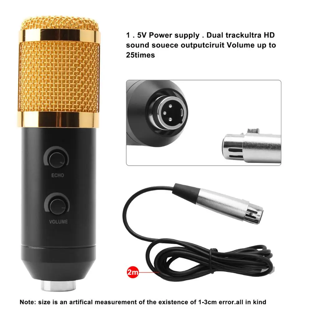 Profesionālās BM900 Kondensatoru Mikrofonu, USB Vadu Ierakstīšanas Mikrofons Datoram Karaoke KTV Ar Statīvu Turētājs