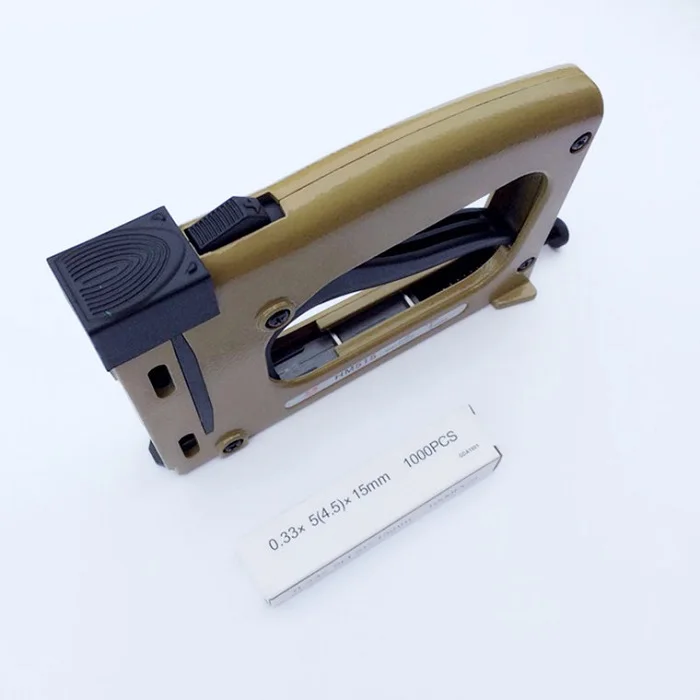 Rokasgrāmata plāksteris naglu pistoli HM515 rāmis plati ar fiksētu roku tacker ar 1000pcs adatas Foto rāmis rīku, apdares nailer