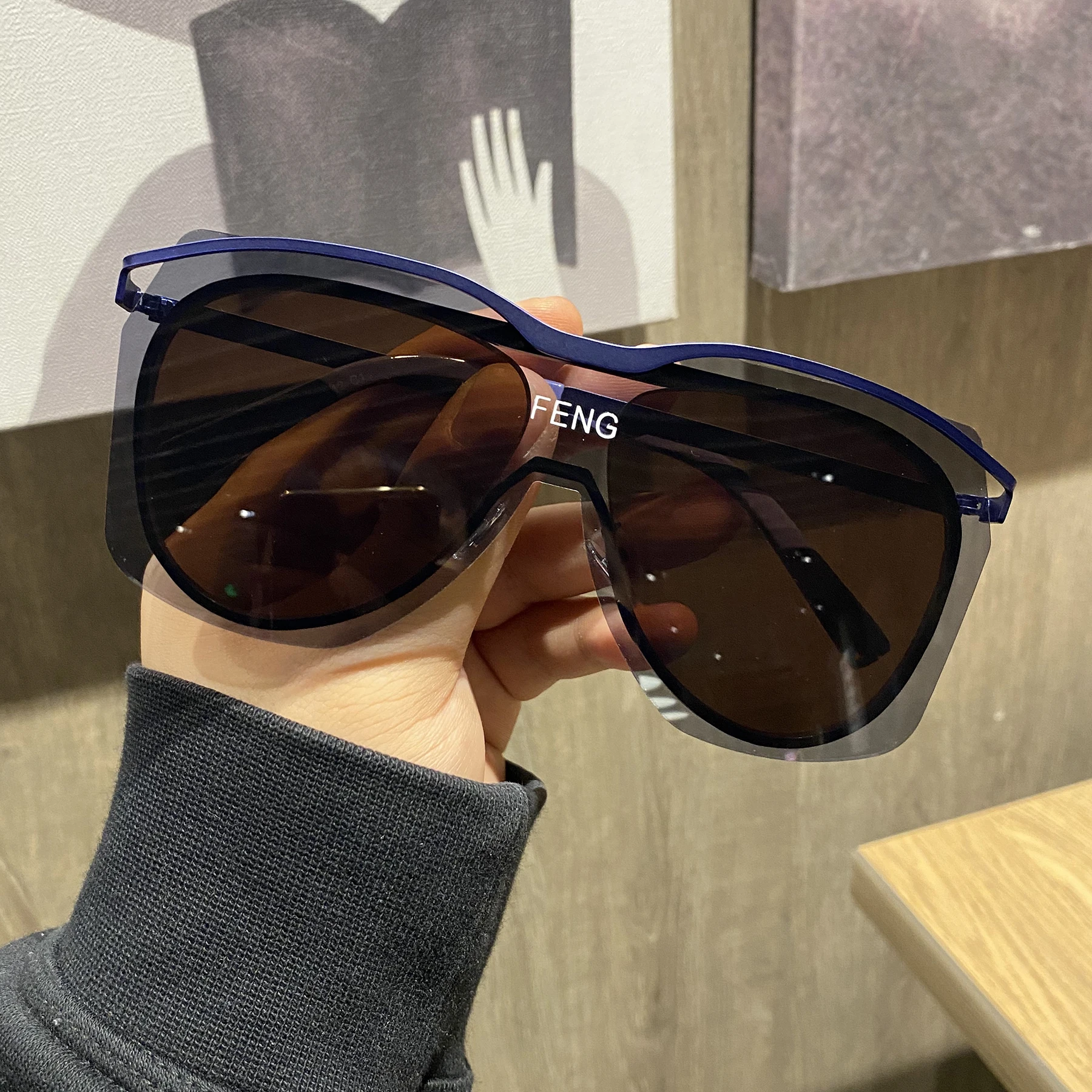 Rozā saulesbrilles sieviešu 2020. gadam, modes personība, lielas brilles rāmis luksusa zīmolu dizains, 5 krāsu saulesbrilles gafas de sol