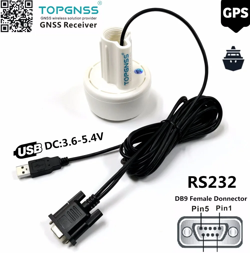 RS232 UZTVĒRĒJS DB9 RS-232 GPS GLONASS uztvērēju Antenas 4800 datu pārraides ātrumu, atbalsts 1-10HZ GNSS Chip Module Design,NMEA0183.