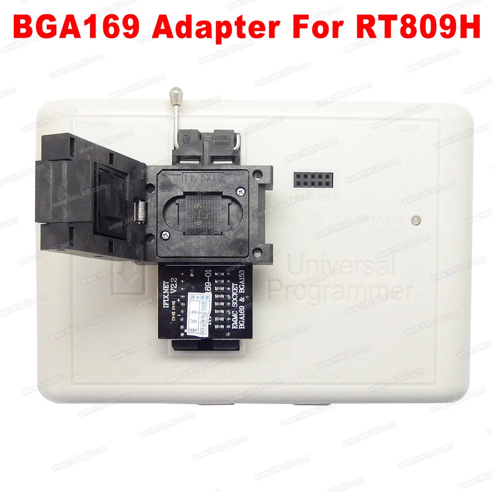 RT-BGA169-01 V2.2 EMMC Sēdekļa EMCP153 EMCP169 Ligzda RT809H Programmētājs 11.5*13mm Pievienot vairāk 3 gab Matricas