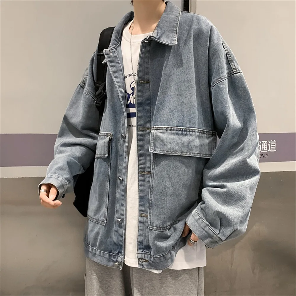 Rudens Ziemas Hong Kong Stila ins zaudēt jaka džinsa jaka vīriešu korejiešu versiju, universāls, jaunatnes tendence slinks top džinsa jaka