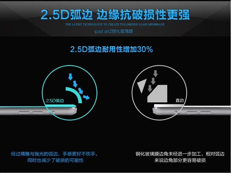 Rūdīta Stikla Ekrāna Aizsargs filmu iPad 10.2 8. 2019 2020 7. Jaunu sprādziendrošas Skaidrs, Rūdīts 2.5 D Rad 9H Cietība