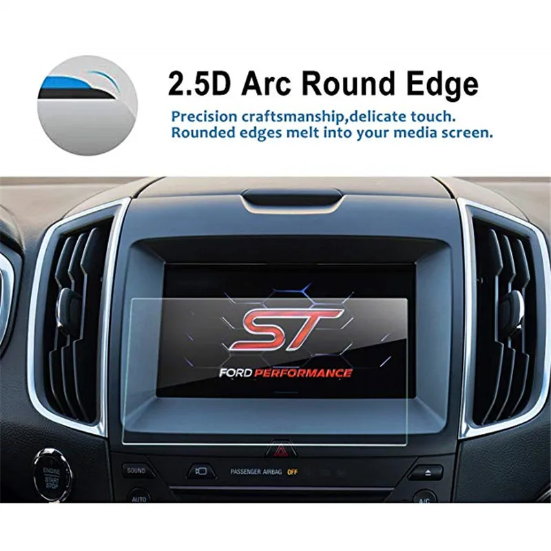 Rūdīta Stikla Navigācijas Izklaides Centrs Touch Screen Protector for Ford 2019 Malas SYNC 8-Collu 175x105 mm