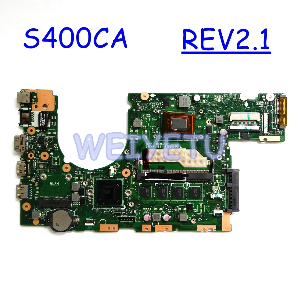 S400CA 4GB RAM 2117 / I3 /I5 I7 CPU Mātesplates REV2.1 ASUS S400C S500C S400CA S500CA Klēpjdatoru Mainboard Darba Pārbaudīta