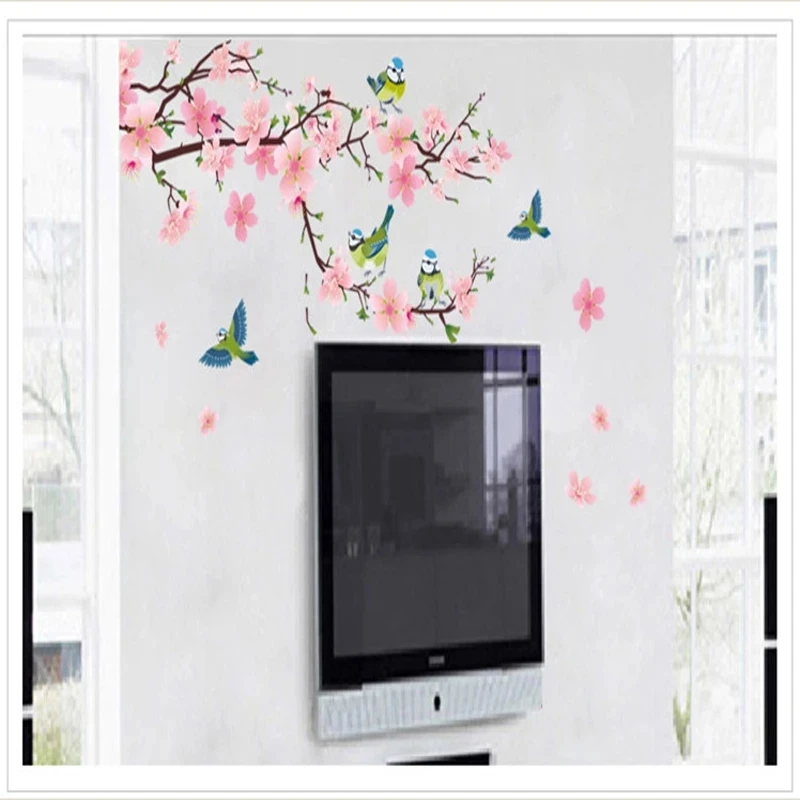 Sakura Sienas Uzlīmes, Dzīvojamā Istaba Bērnu Istabas Guļamistabas Interjeru Estētisko DIY Mākslas Ziedu Koks Tapetes Mājas Bildītes