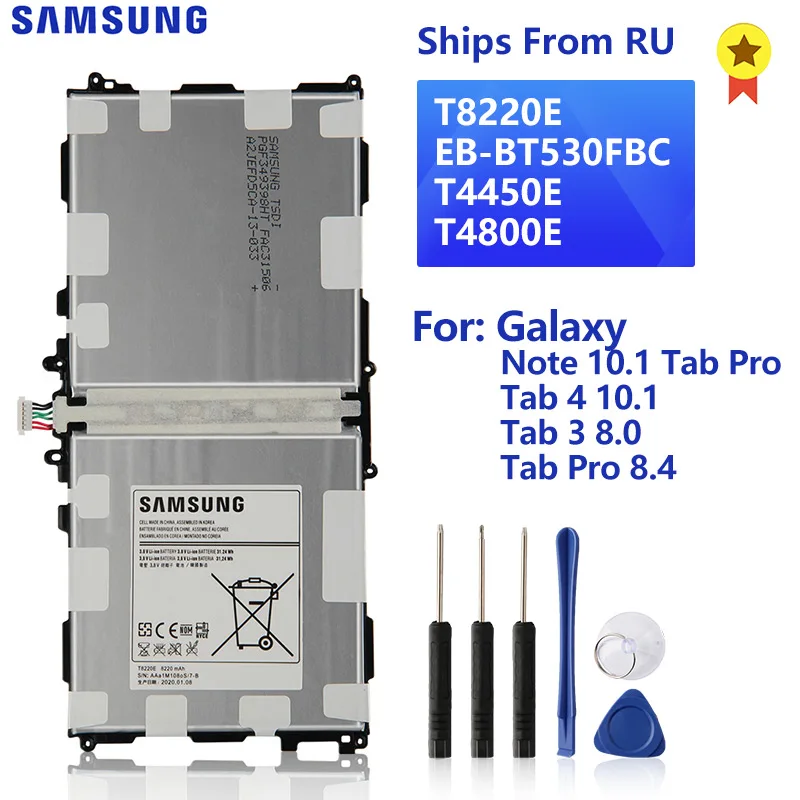 SAMSUNG Oriģinālā Akumulatora T8220E Samsung Galaxy Note 10.1 Cilnes Pro P600 SM-T520 Cilnes 4 10.1 T530 Cilnes 3 8.0 T310 Cilnes Pro SM-T320