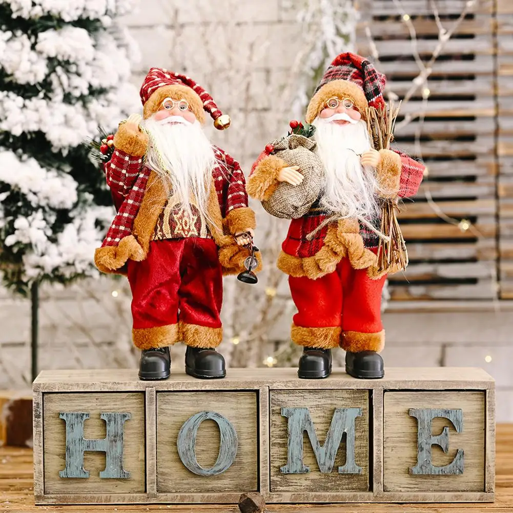 Santa Claus Lelle Ziemassvētku rotājums Mājās, Galda Dekori jaungada Dāvanas Bērniem Rotaļlietas Ziemassvētku Kokā Karājas Ornaments