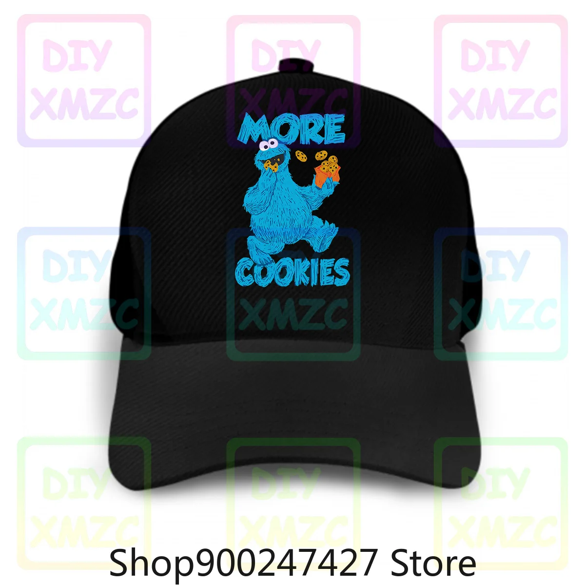 Sesame Street Sīkfailu Beisbola Cepure Monster Vairāki Sīkfaili, Licencētu Pieaugušo Cepures