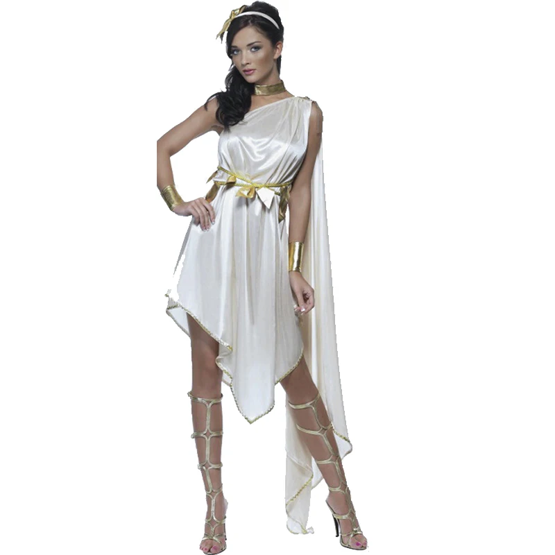 Sexy Lady Grieķu Dieviete Atēna Kostīmu Romiešu, Arābu Princese Cosplay Halloween Karnevāls Puses Masku