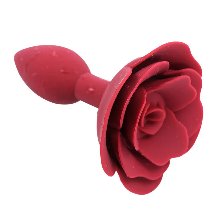 Silikona Reālistisks Dildo Rozā Rožu Ziedu Formas Maksts, Anālais Butt Plug Komfortu Sieviešu Masturbācija Seksa Rotaļlietas Pāris Flirting