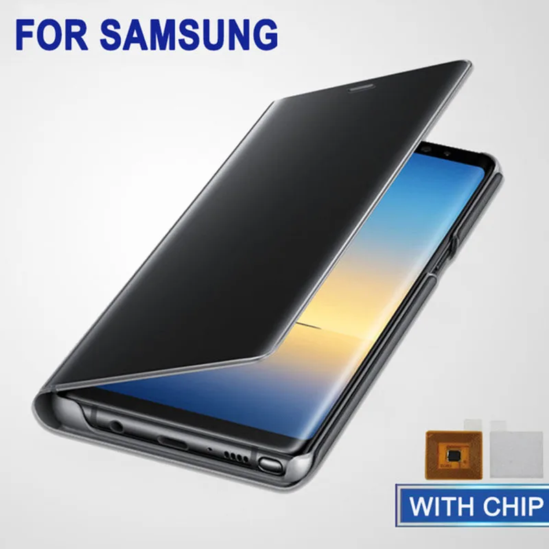 Smart Mirror Lietu Vāku Skaidru Priekšstatu Par Samsung Galaxy S8 Plus S6 S7 Malas Smart Soma Case For Samsung, Ņemiet Vērā, 8 5 S9 Plus Mikroshēmu Lietā