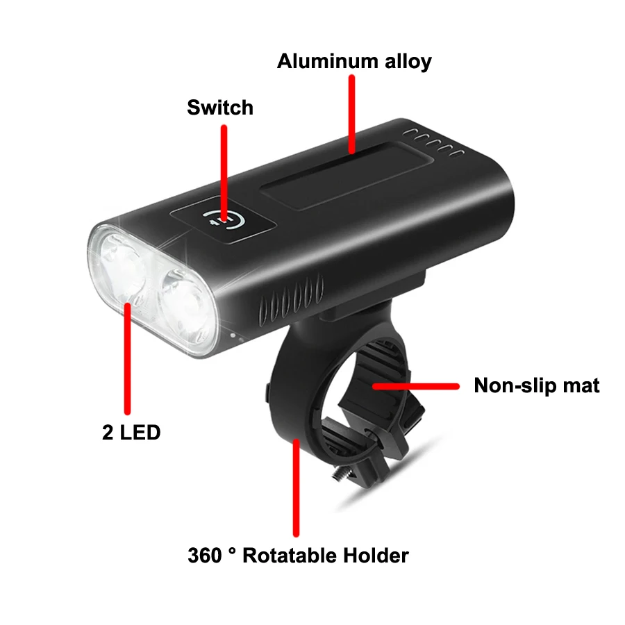 Spēcīgs 5200mAh Velosipēdu Lukturu 1000 Gaismas LED Priekšā Velosipēds Gaismas USB Lādējamu Ūdensizturīgs MTB Velosipēds Lampas Velo Lukturīti