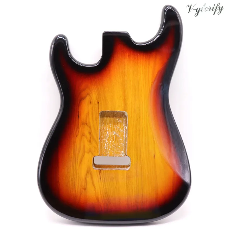 Sunburst krāsā ST elektriskā ģitāra, ķermeņa ashwood ģitāra ķermeņa piederumi ģitāru barelu iestāde labu kvalitāti