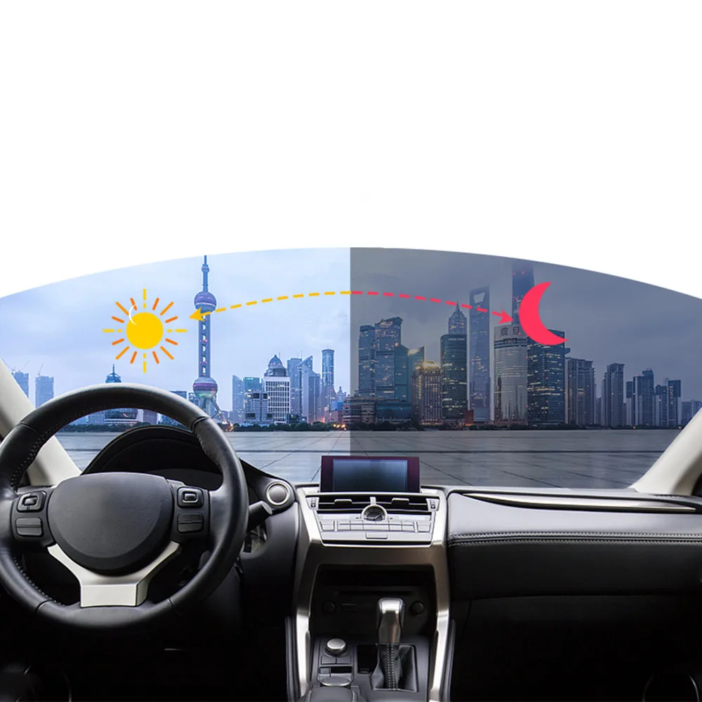 Sunice 1.52x8m VLT69%-25% auto stiklu Tonējums Filmu smart photochromic plēves saules krāsa, Anti-UV staru Siltuma samazināt kontrole, Auto Plēves