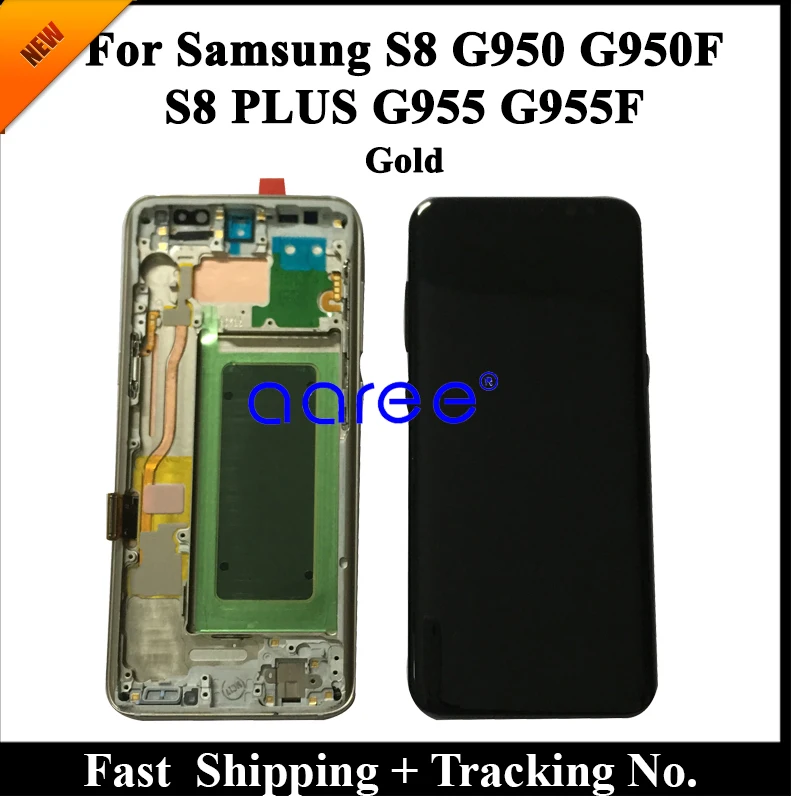 Super AMOLED Samsung S8 PLUS G955F LCD Samsung S8 G950F Displejs LCD Ekrānā Pieskarieties Digitizer Montāža