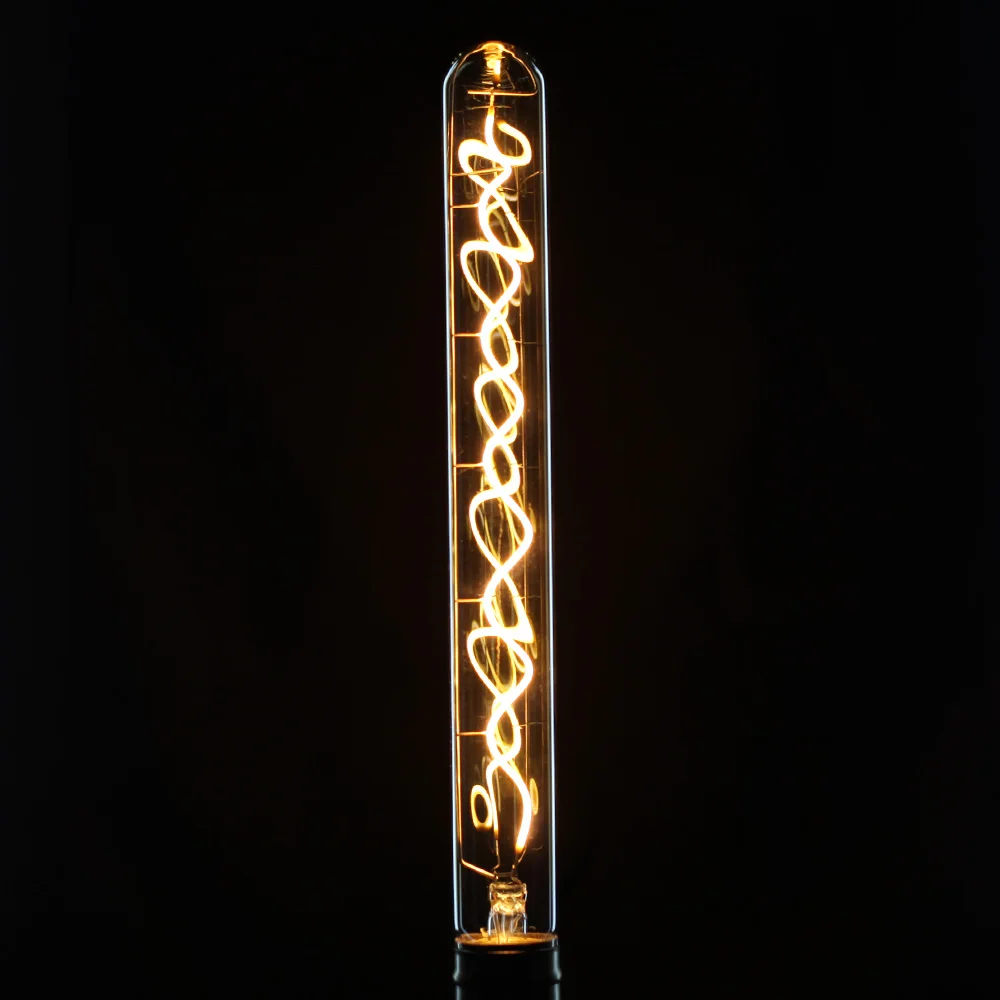 T300 T9 Bar cauruļu Vintage led lampu droselēm Edison spuldzes E27 mīksta LED pavedienu ziemassvētku dekori spuldzes 4W 220V spuldzes siltumu mirdzumu