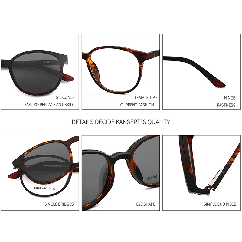 TANGOWO Vintage, Saulesbrilles Sieviešu Cilvēks brilles Klipu par Zīmola Dizainere Optisko Tuvredzība, Briļļu Rāmja Magnētisko Daudzfunkciju T6201