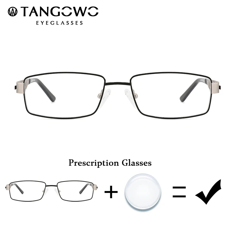 TANGOWO Vīriešiem Vīriešu Recepšu Brilles Nav Sfērisks Vīriešiem Pakāpi, Optisko Briļļu Mens Tuvredzība Brilles Pakāpes Stikla Brilles