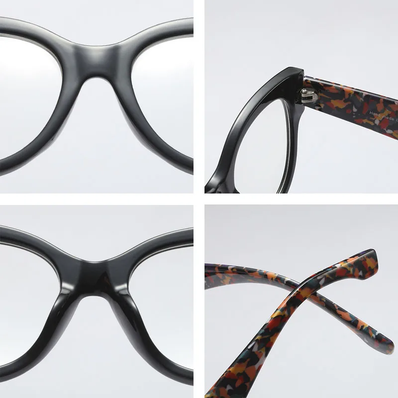 TIK&EI Modes Lielgabarīta Cat Eye Sieviešu Brilles Rāmis Var Būt Aprīkoti ar Tuvredzība, Skaidrs, Objektīvs Vintage Vīriešu Optiskās Brilles Rāmis